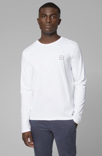 Koszulki BOSS Long Sleeved Białe Męskie (Pl89925)